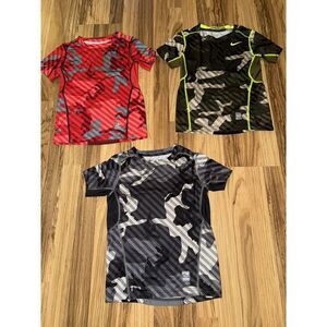 Nike Pro Combat Boys Dri Fit Youth Sz XS 6 7 Hypercool Fitted‎ Lot Of 3 EUC